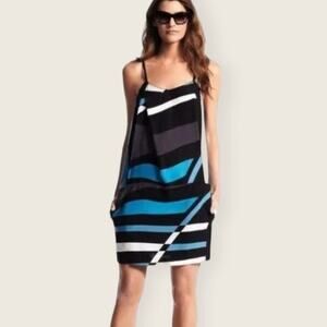 EUC | Derek Lam for Design Nation | Striped Mini Dress | Blue/Black | Small